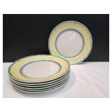 (7) 10.5" French Garden Vienne Dinner Plates
