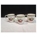 (3) French Garden Fleurence Mugs