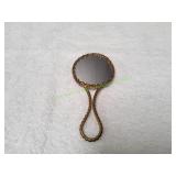Vtg Blue Limoges Small Hand Mirror