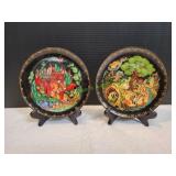 (2) 7.5" Vtg Russian Legends Decorative Plates