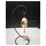 Vtg Christmas Ornament Holder w/ Christmas Swan