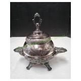 Vtg Silver Plated Domed Covered Dish