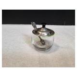 Towle Sterling & Glass Condiment Jar w/ Spoon