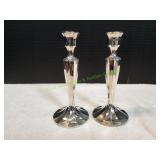 8.25" Silver-Plated Candle Sticks