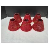(6) Vtg Beaded Candle Lamp Shades