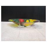 13" Peggy Karr Art Glass Bowl