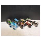 (8) Monster Truck Diecast Cars