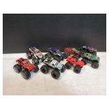 (8) Monster Truck Diecast Cars