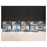 (5) Johnny Lightning Surf Rods Diecast Cars