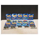 (10) Mattel Hot Wheels Diecast Cars