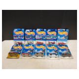 (10) Mattel Hot Wheels Diecast Cars