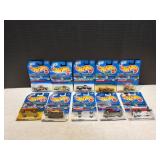(10) Mattel Hot Wheels Diecast Cars