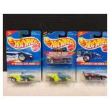 (3) 1994 Mattel Hot Wheels Krackle Car Series