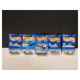(5) Mattel Hot Wheels Diecast Cars