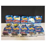 (10) Mattel Hot Wheels Diecast Cars