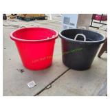 (2) 16.5" Buckets w/ Rope Handles