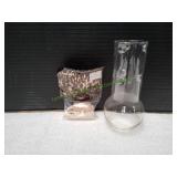 Vtg Glass  Knobby Lamp Chimney & More
