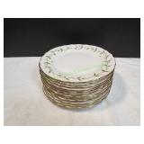 (12) 10" Herend Rothschild Garden Service Plates