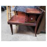 Vtg 2-Tier Side Table on Casters