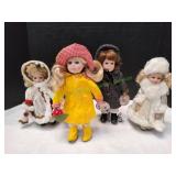 (4) Barbara Lee Porcelain Dolls