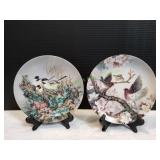 (2) 8.5" 1990 Lena Liu Decorative Plates