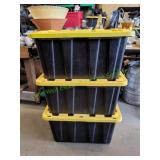 (3) HDX 27-Gallon Storage Totes w/ Lids