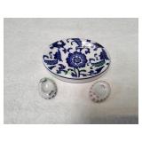 BD Blue & White Ceramic Soap Dish & More
