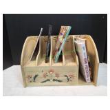 Wooden Desk Organizer w/ Canning Books