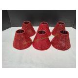 (6) Vtg Beaded Candle Lamp Shades