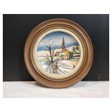 10.5" Framed Christmas Card Decorative Plate