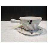 Cordon Bleu Ceramic Fruit Colander Bowl w/ Saucer