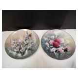 (2) 8.5" Jewels of the Flowers Decorative Plates