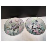 (2) 8.5" Jewels of the Flowers Decorative Plates