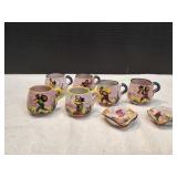 Handpainted Mexican Pottery Cups