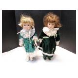 (2) Vtg 14" Porcelain Dolls