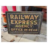 Vtg Railway Express Agency Sign