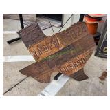 Vtg Texas License Plate Metal Art