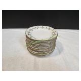 (12) 6" Herend Rothschild Garden Bread Plates