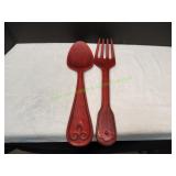 Vtg Fork & Spoon Wall Art