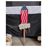 44" Wood America Firecracker Yard Art