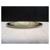 16" FB Rogers Silver Plate Tray w/Glass Liner