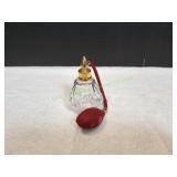Vtg 4.5" Crystal Perfume Bottle w/ Atomizer