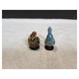(2) 2" Jeweled Bird Trinket Boxes