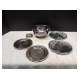 Silver-Plated Platers & Serving Bowl