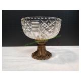 9" Glass Pedestal Centerpiece