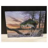 13x9 Al Agnew Largemouth Bass Metal Art