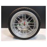 Rally Rubber Tire Wheel Wall Clock