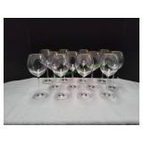 (12) Gold Rim Wine Glasses
