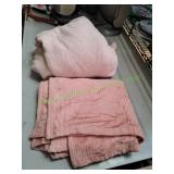 (2) Pink Throw Blankets