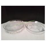 (2) Glass Serving Platters